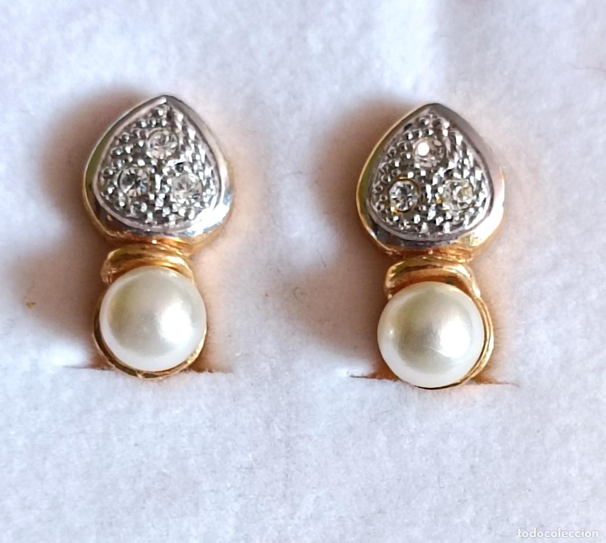Joyeria: Pendientes Chapados en Oro con Perla - Foto 2
