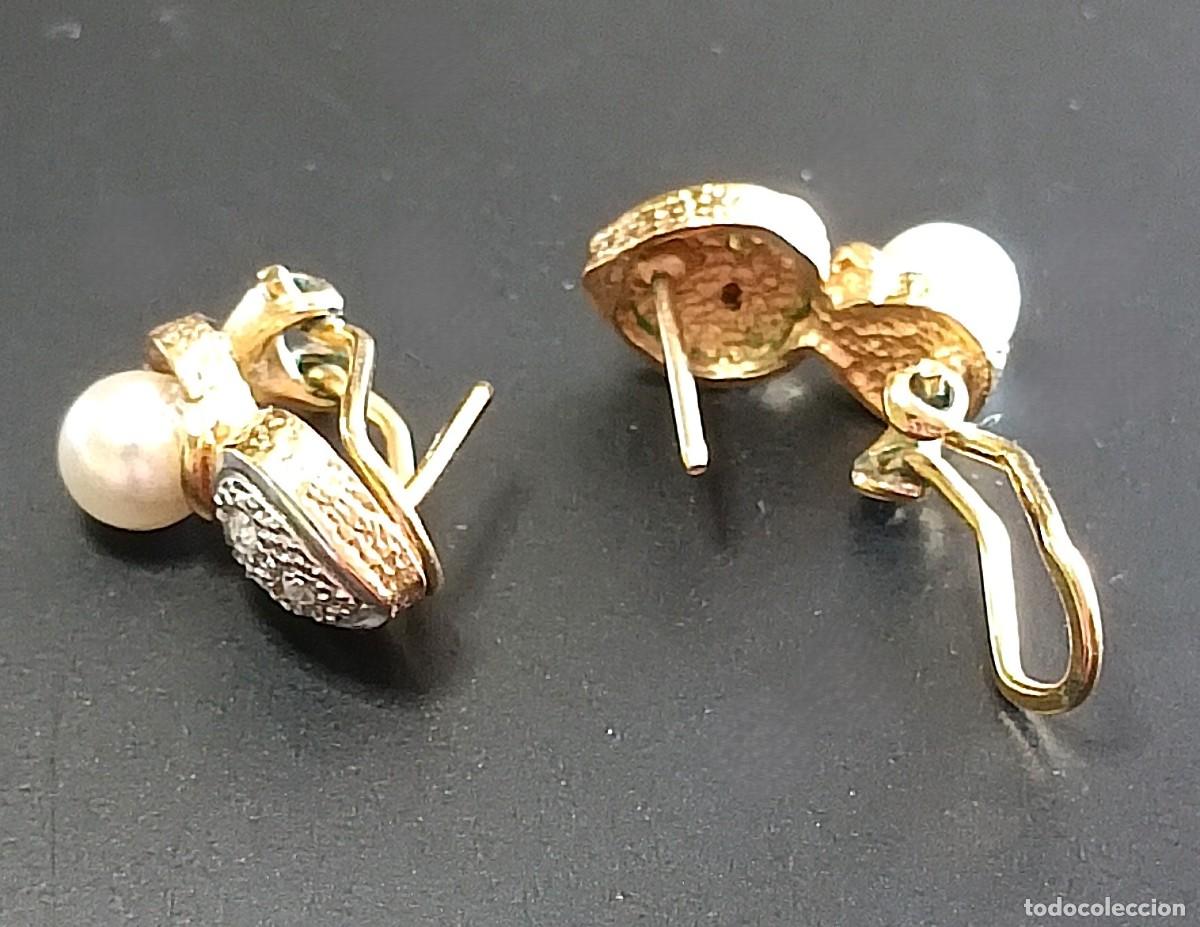 Joyeria: Pendientes Chapados en Oro con Perla - Foto 4