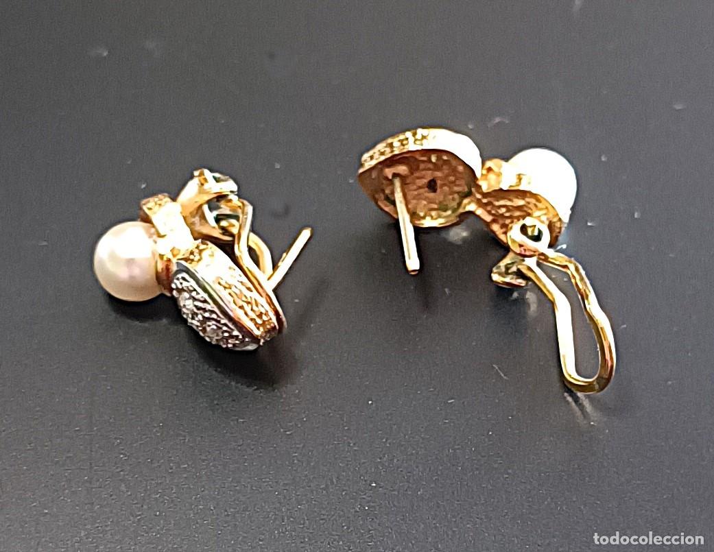 Joyeria: Pendientes Chapados en Oro con Perla - Foto 5