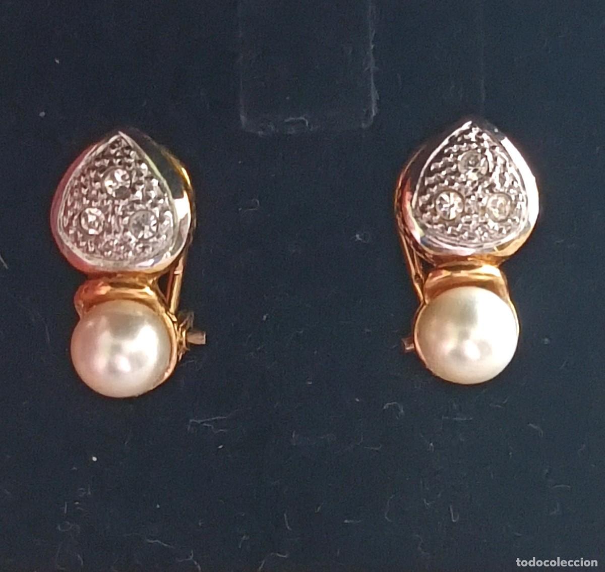 Joyeria: Pendientes Chapados en Oro con Perla - Foto 8