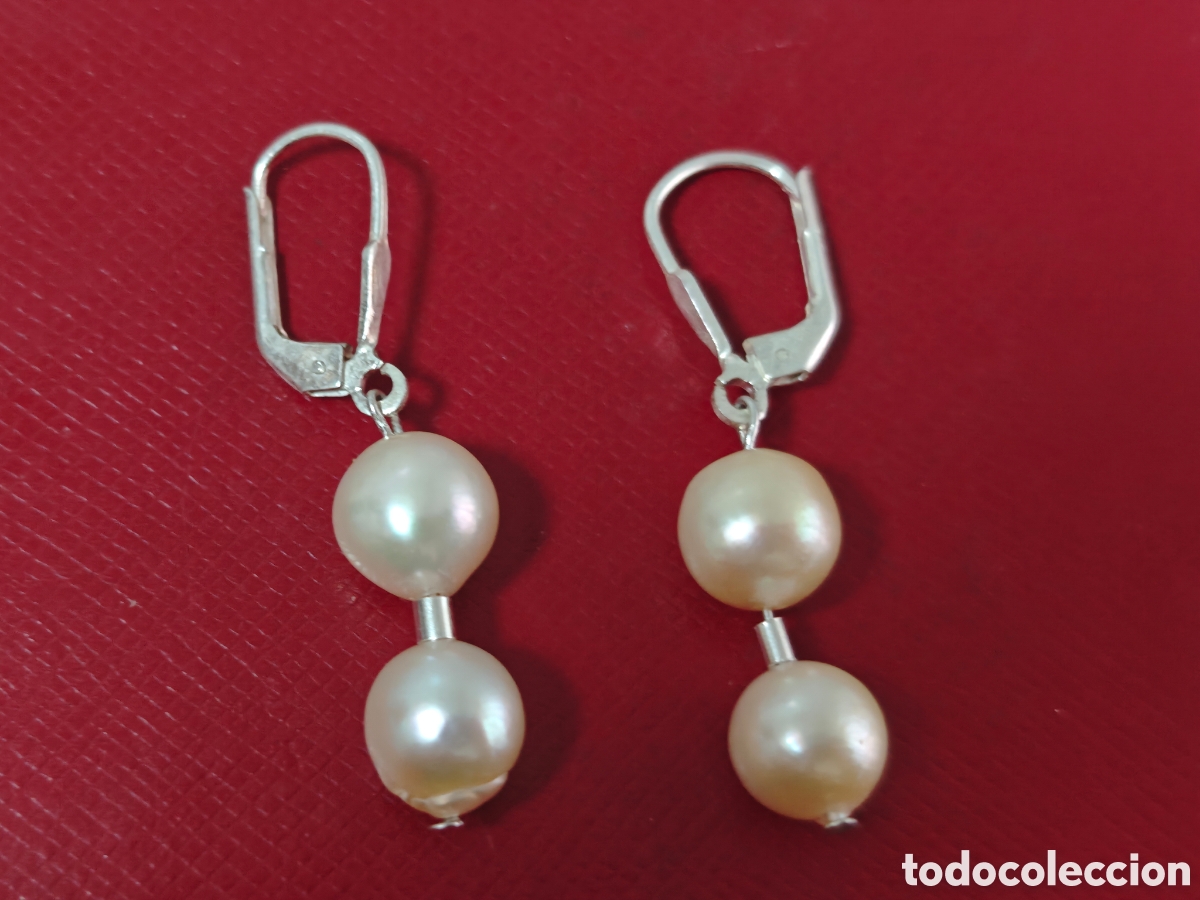 Joyeria: PENDIENTES DE PLATA DE LEY Y PERLAS NATURALES - Foto 3