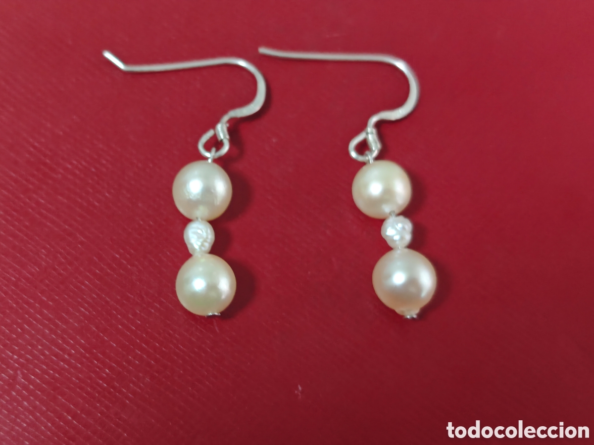 Joyeria: PENDIENTES DE PLATA DE LEY Y PERLAS NATURALES - Foto 5