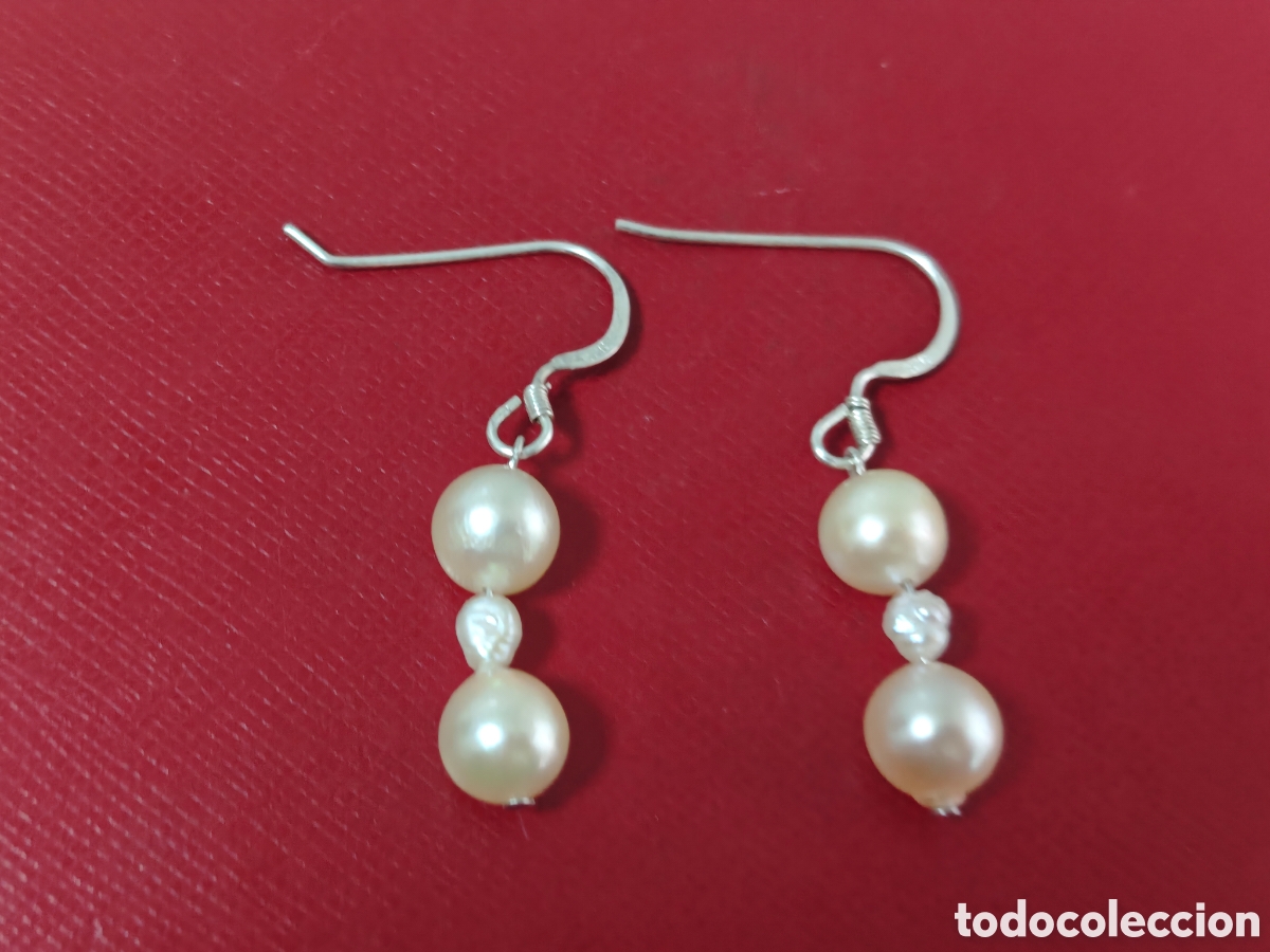 Joyeria: PENDIENTES DE PLATA DE LEY Y PERLAS NATURALES - Foto 6