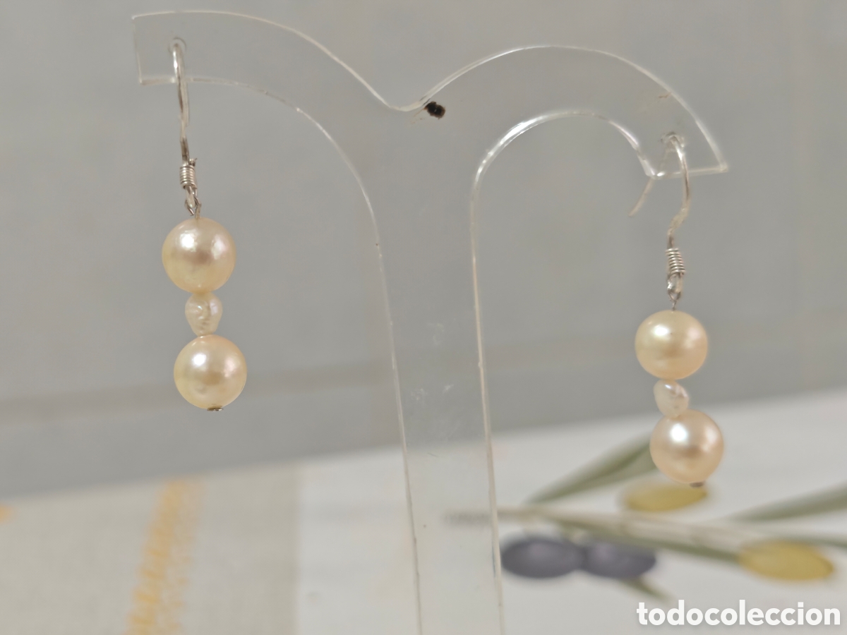 Joyeria: PENDIENTES DE PLATA DE LEY Y PERLAS NATURALES - Foto 8