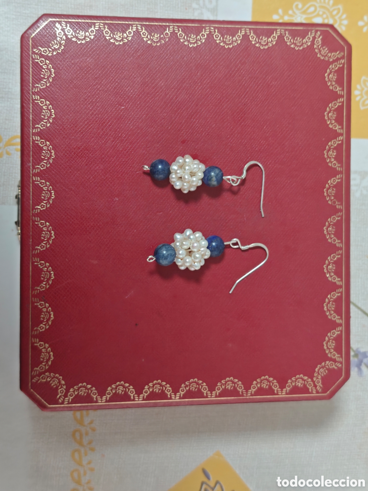 Joyeria: PENDIENTES EN PLATA DE LEY LAPISZULIS Y PERLAS NATURALES - Foto 6