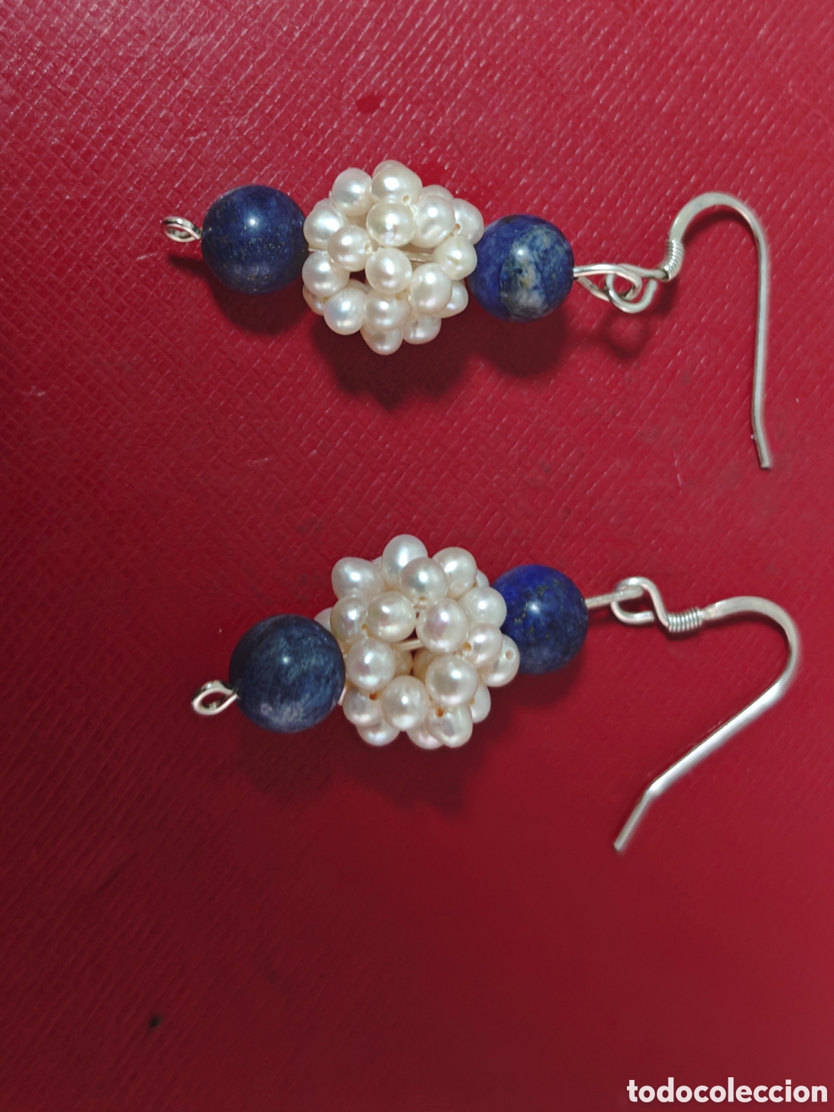 Joyeria: PENDIENTES EN PLATA DE LEY LAPISZULIS Y PERLAS NATURALES - Foto 7