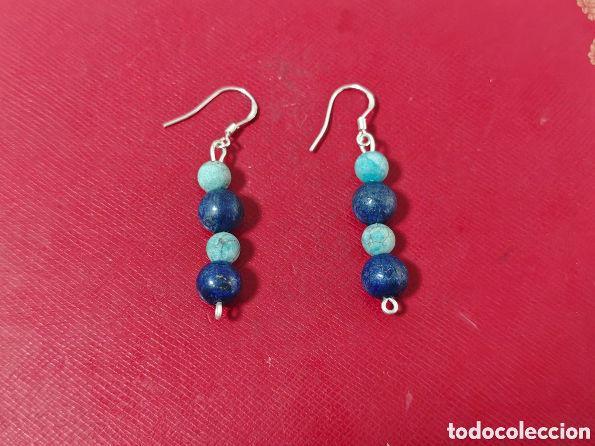 Joyeria: PENDIENTES EN PLATA DE LEY CON LAPISZULIS Y TURQUESAS - Foto 5