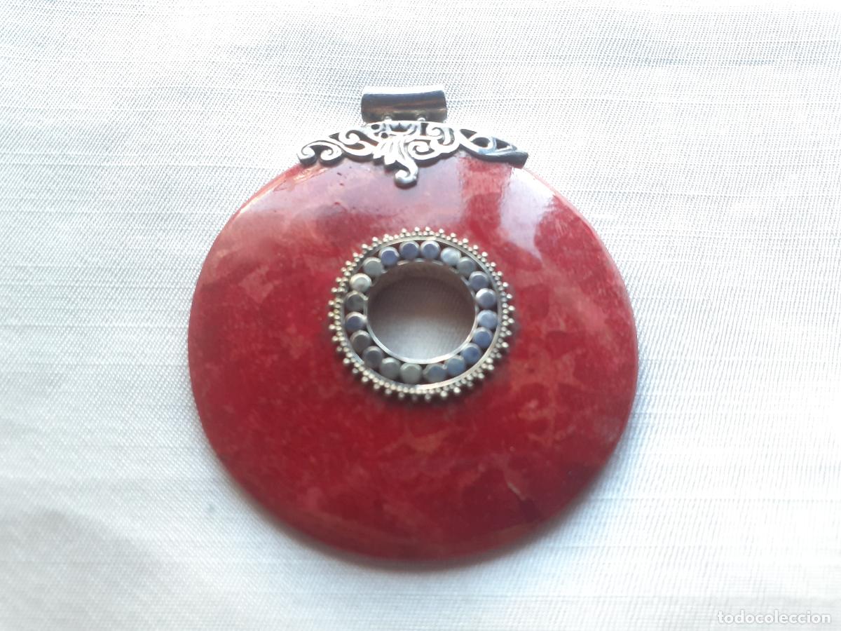 Joyeria: Colgante jaspe rojo y plata 925 - Foto 1