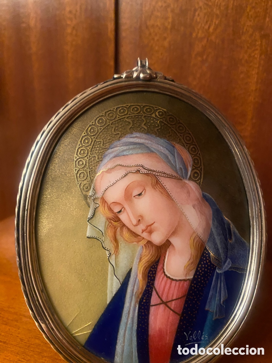 Joyeria: Virgen esmalte Luis Vall&eacute;s, plata de primera ley - Foto 2