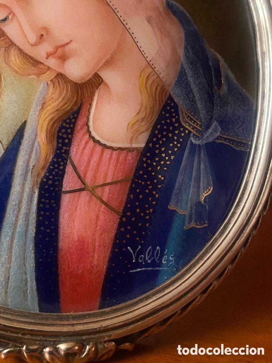 Joyeria: Virgen esmalte Luis Vall&eacute;s, plata de primera ley - Foto 3
