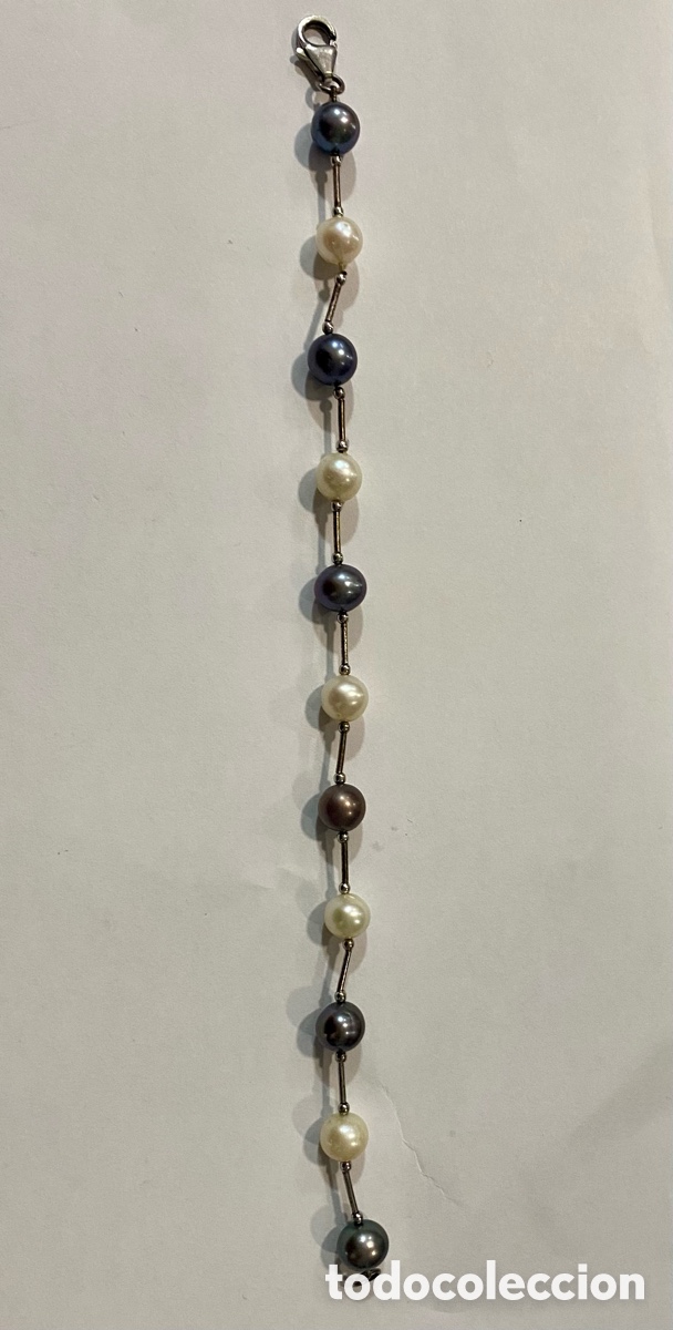Joyeria: Pulsera de plata 925 contrastada y perlas - Foto 3