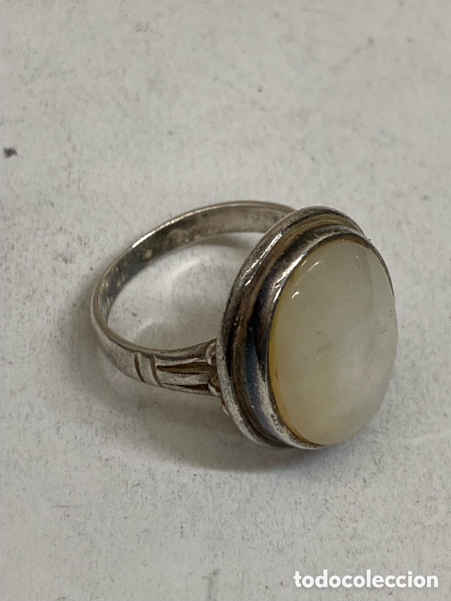 Joyeria: Anillo de plata y n&aacute;car S402 - Foto 1