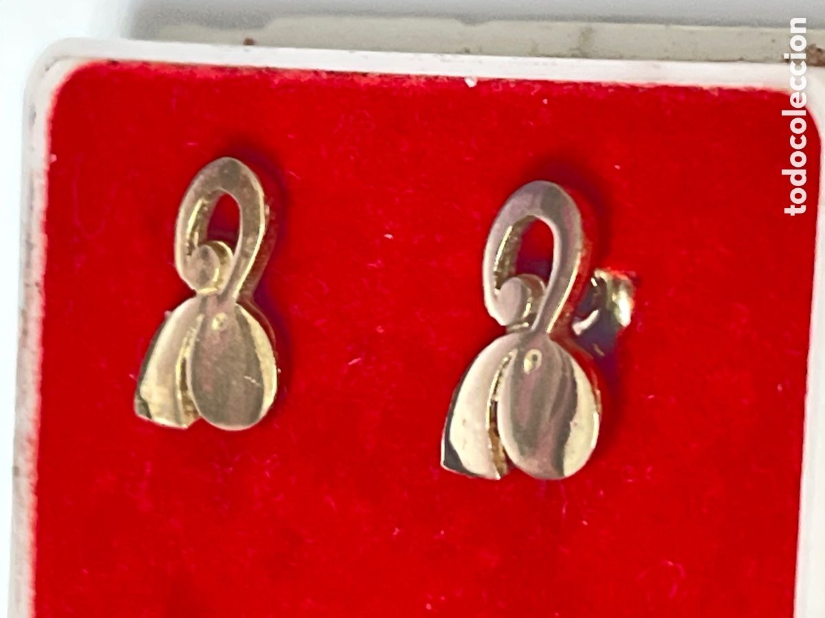 Joyeria: Pendientes de plata chapado oro /P396 - Foto 2