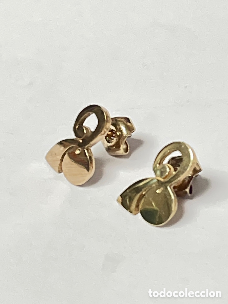 Joyeria: Pendientes de plata chapado oro /P396 - Foto 4