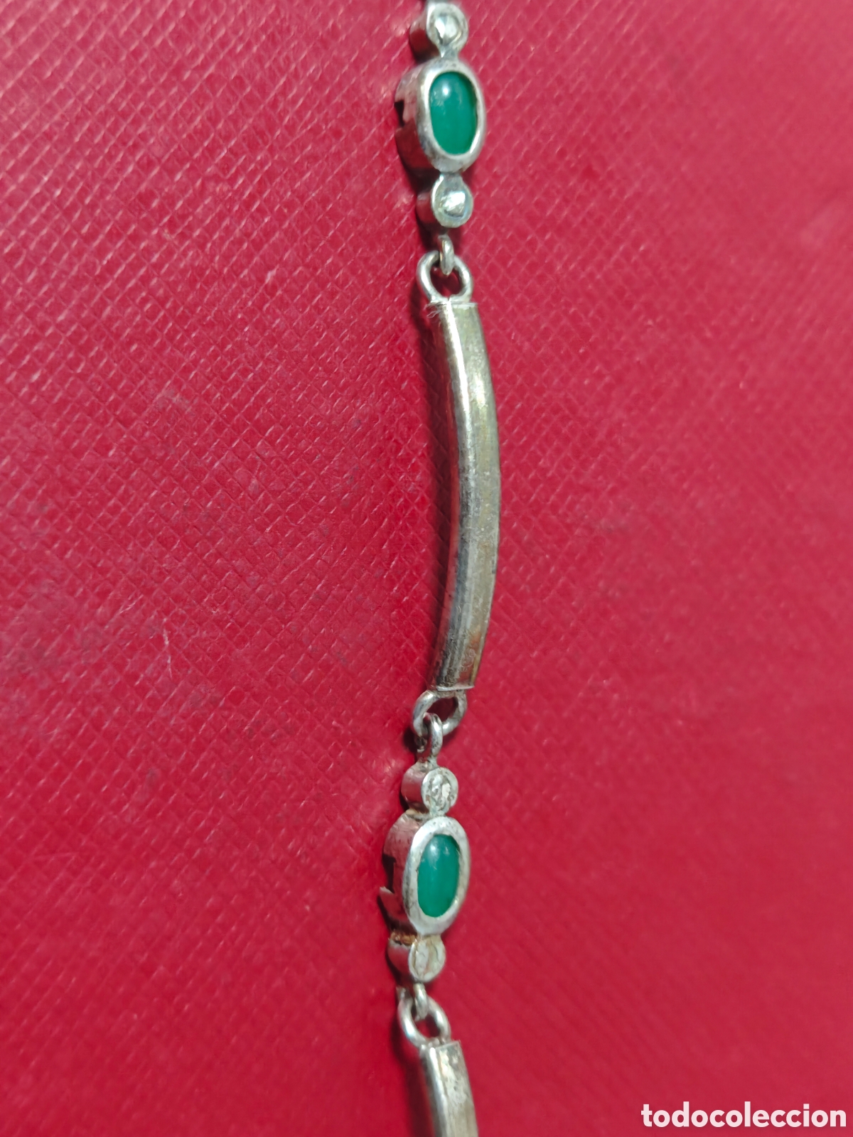 Joyeria: Pulsera de plata de ley y &aacute;gata verde - Foto 7