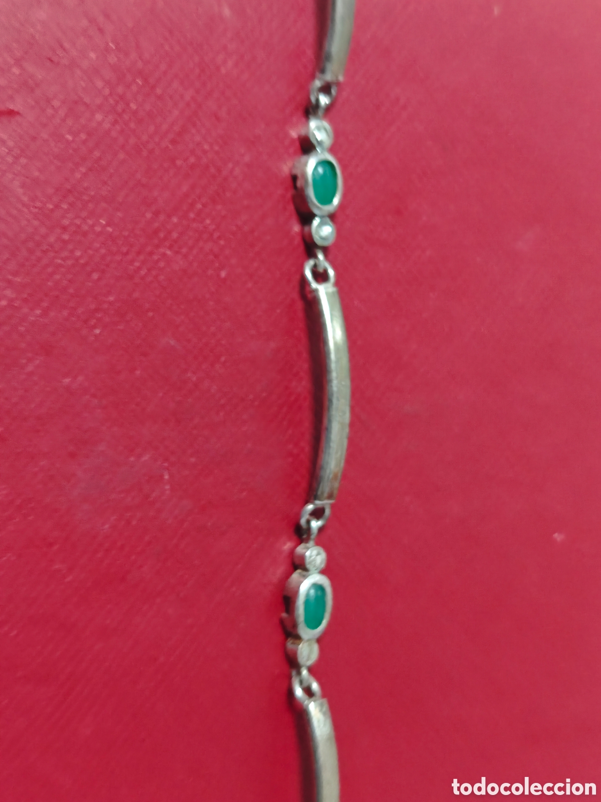 Joyeria: Pulsera de plata de ley y &aacute;gata verde - Foto 8