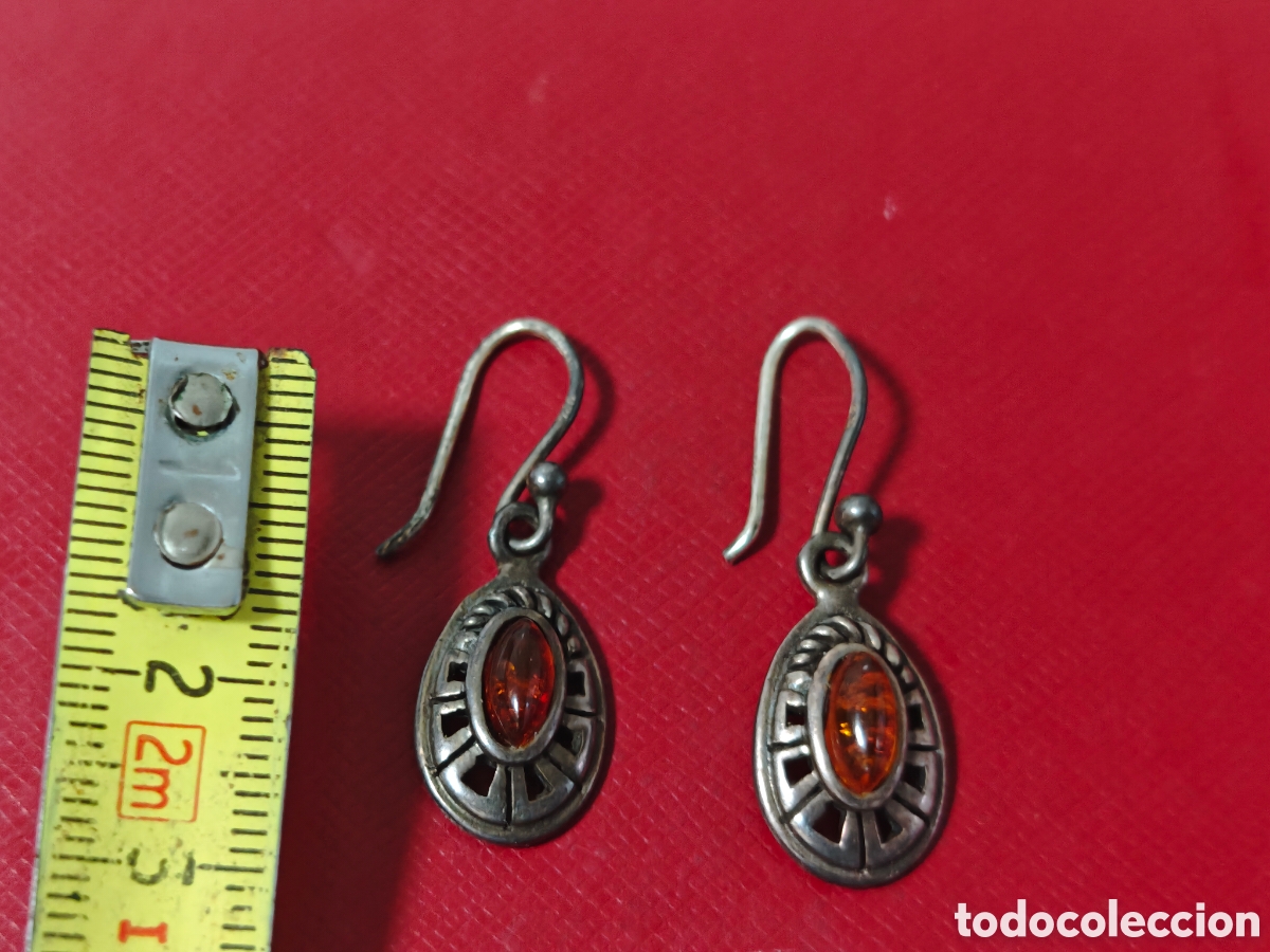 Joyeria: PENDIENTES EN PLATA DE LEY Y AMBAR - Foto 4