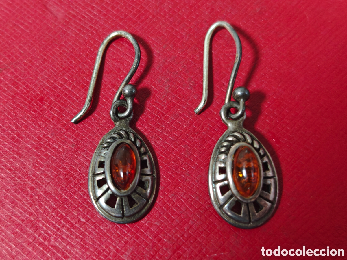 Joyeria: PENDIENTES EN PLATA DE LEY Y AMBAR - Foto 5
