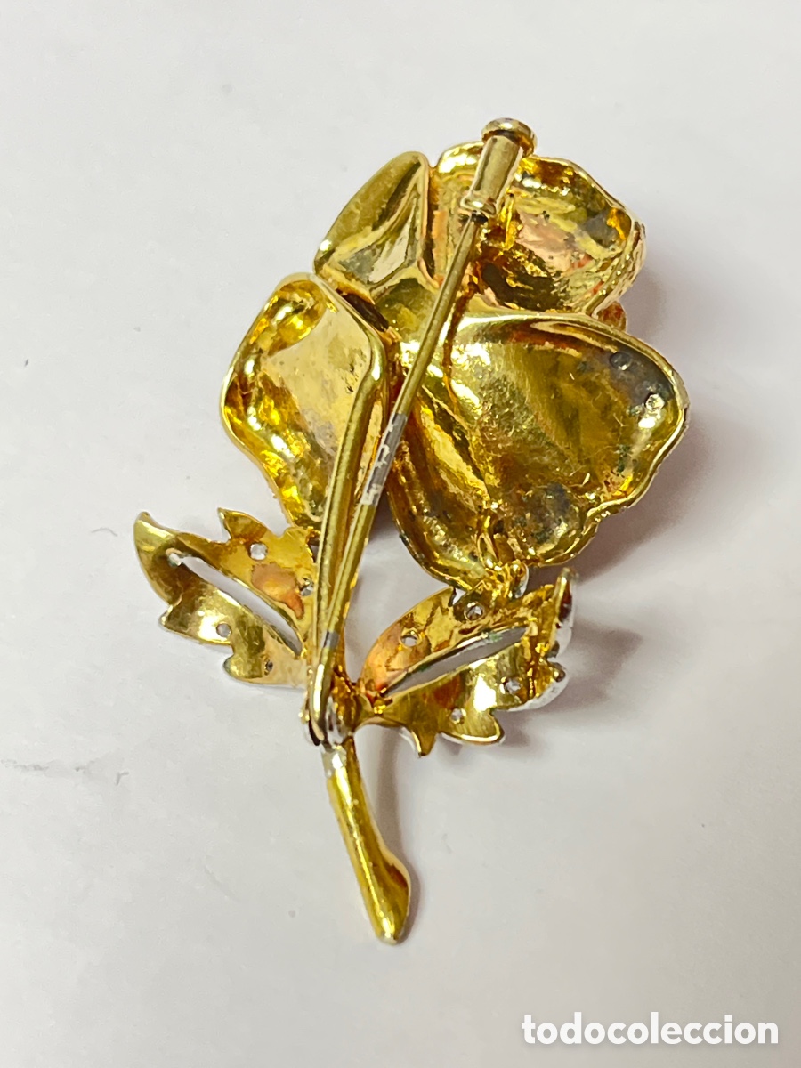 Joyeria: Broche de plata chapado oro y rodio /B212 - Foto 3