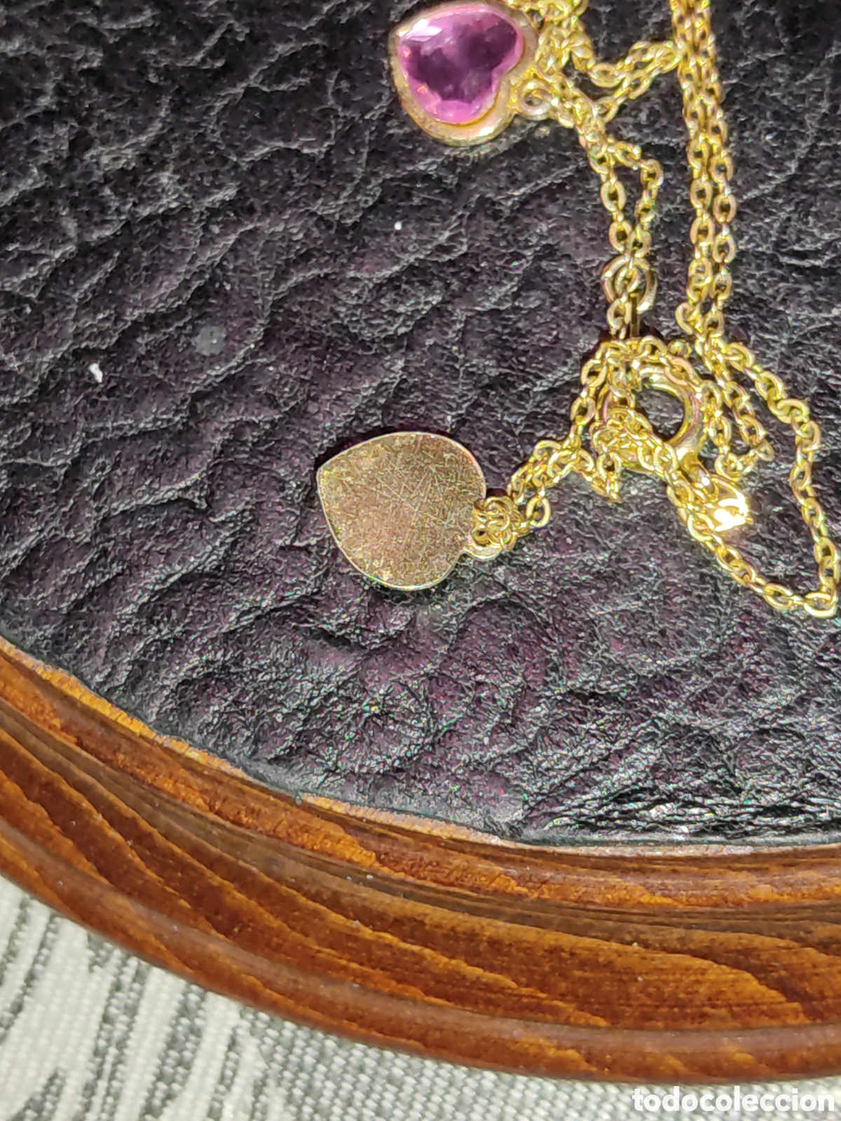 Joyeria: Cadena o collar junenil dorada con corazones.Nueva. - Foto 4