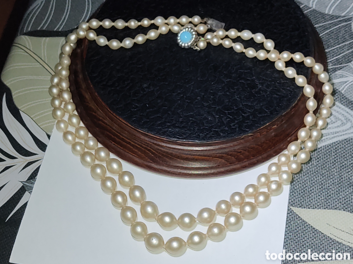Joyeria: Bonito collar de perlas 2 hilos.Vintage. - Foto 5