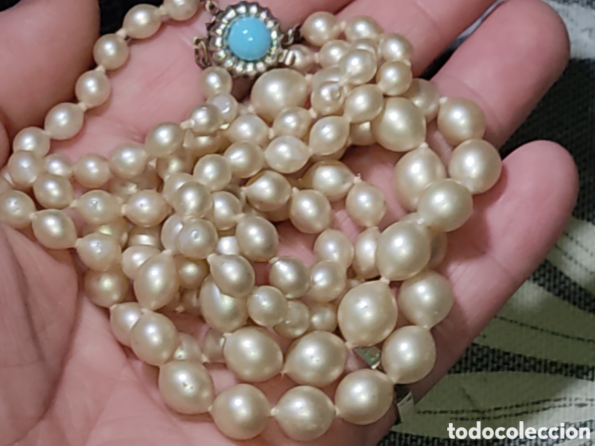 Joyeria: Bonito collar de perlas 2 hilos.Vintage. - Foto 7