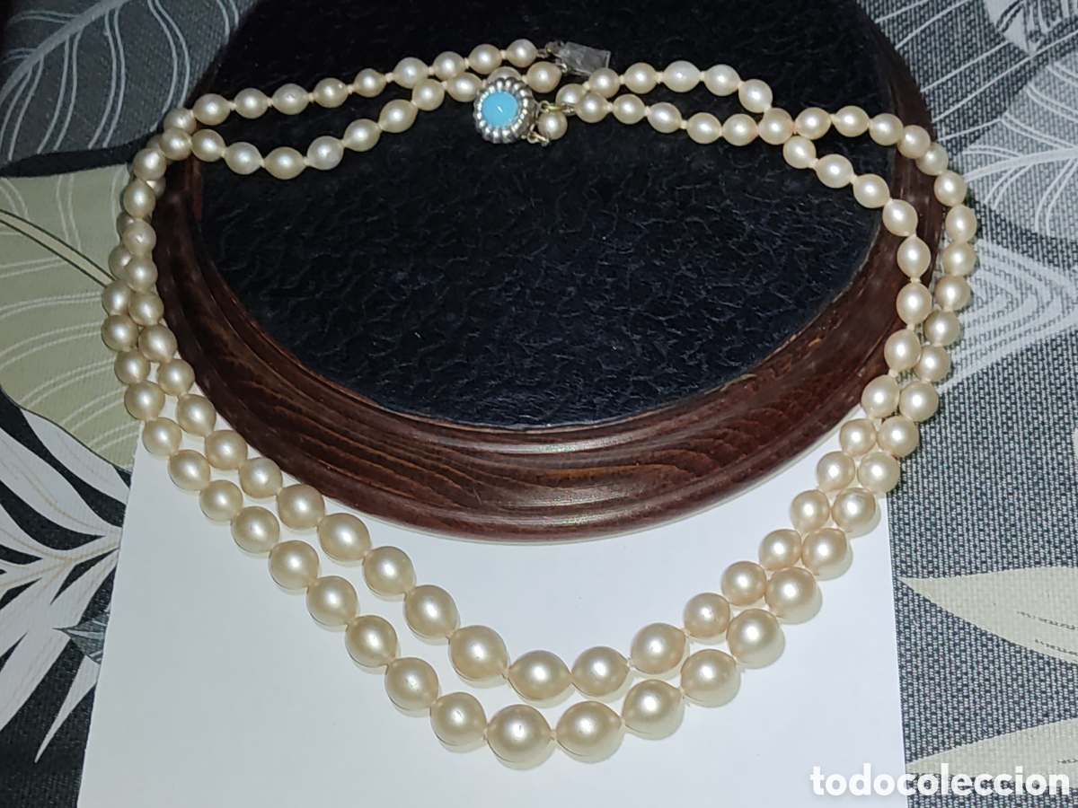 Joyeria: Bonito collar de perlas 2 hilos.Vintage. - Foto 1