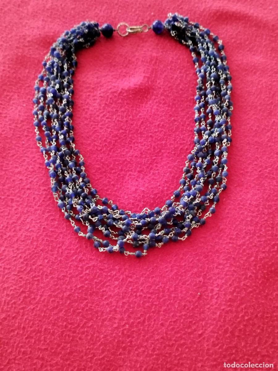 Joyeria: Antiguo collar de cuentas y plateado. - Foto 1
