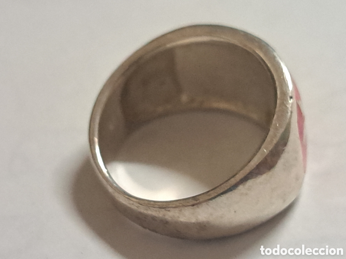 Joyeria: Anillo de plata 925 antiguo con esmalte - Foto 3