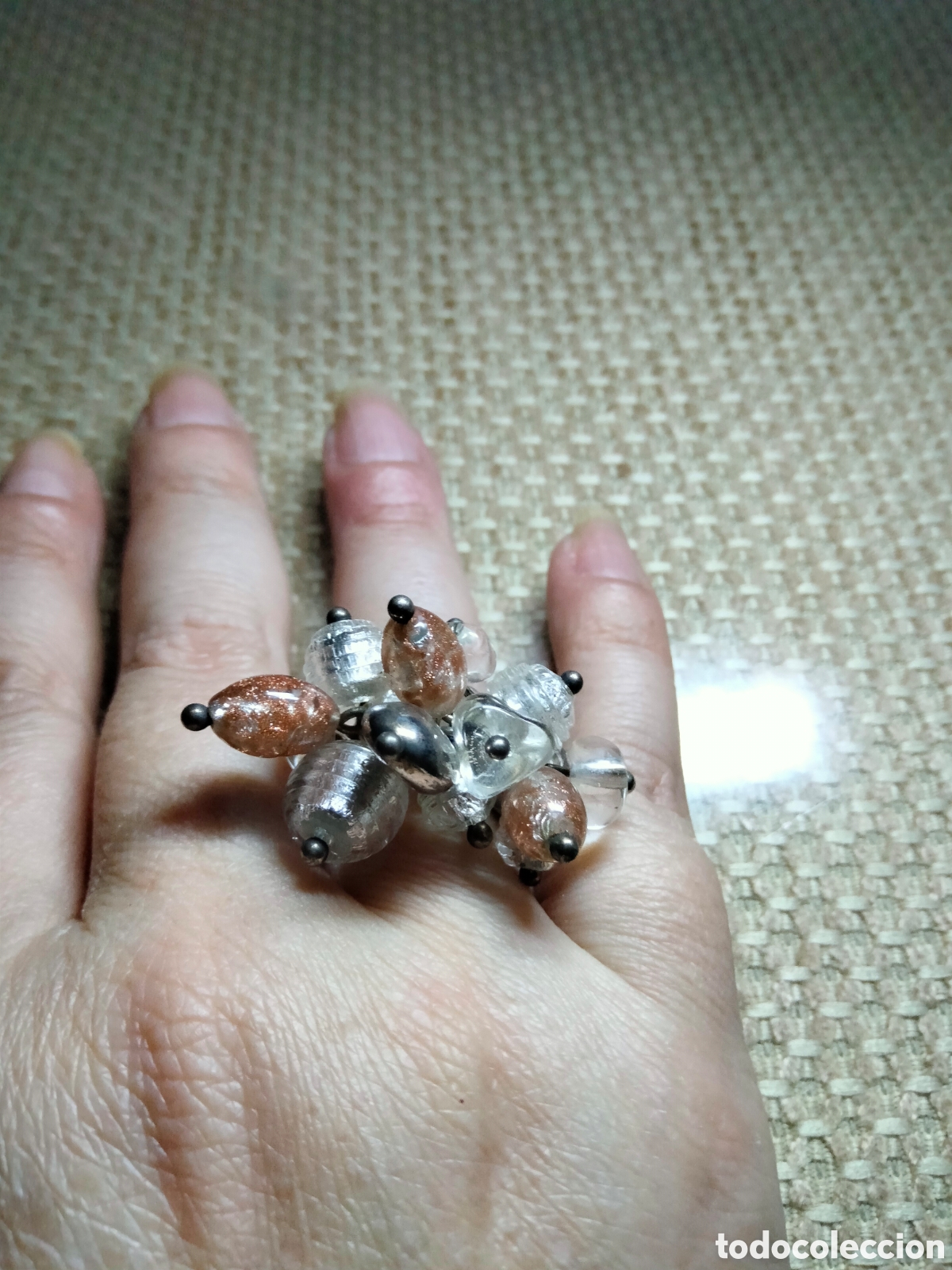 Joyeria: Anillo cristal Murano y plata - Foto 1