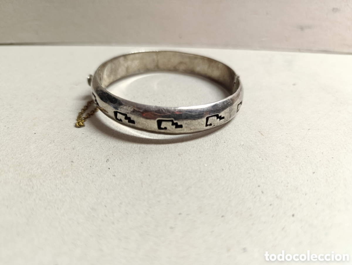 Joyeria: PULSERA DE PLATA, RIGIDA. MARCAS EN EL INTERIOR. CIERRE DE SEGURIDAD - Foto 5