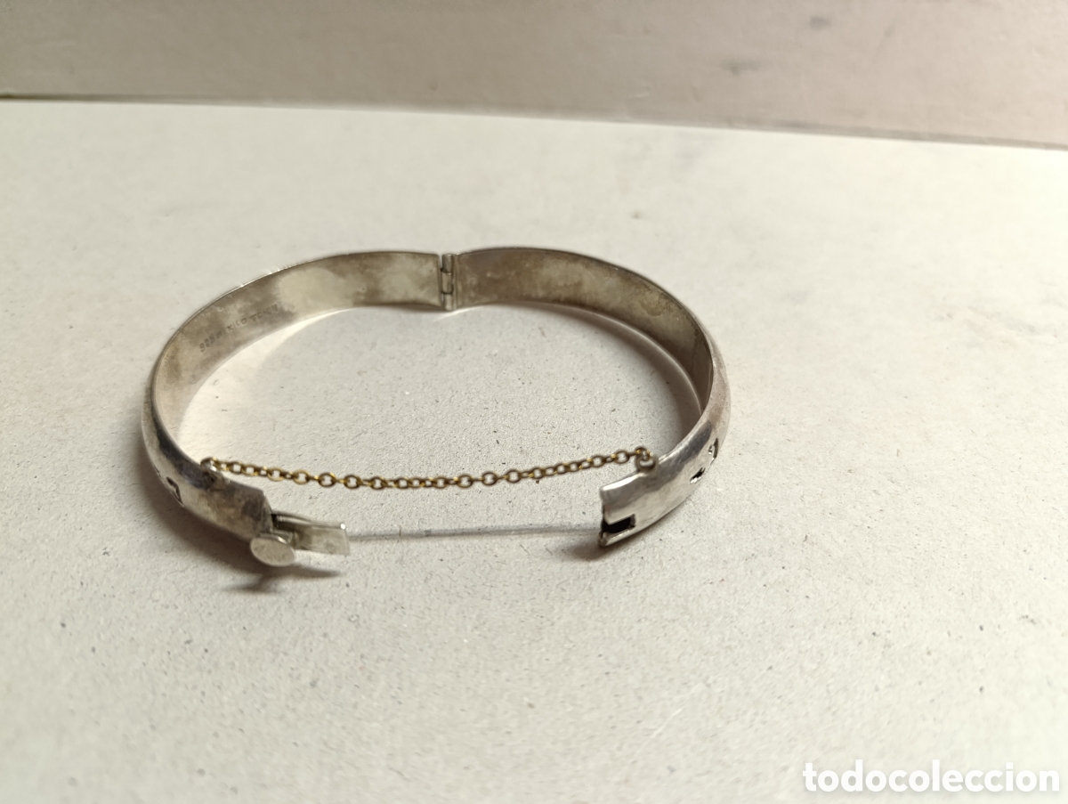 Joyeria: PULSERA DE PLATA, RIGIDA. MARCAS EN EL INTERIOR. CIERRE DE SEGURIDAD - Foto 7