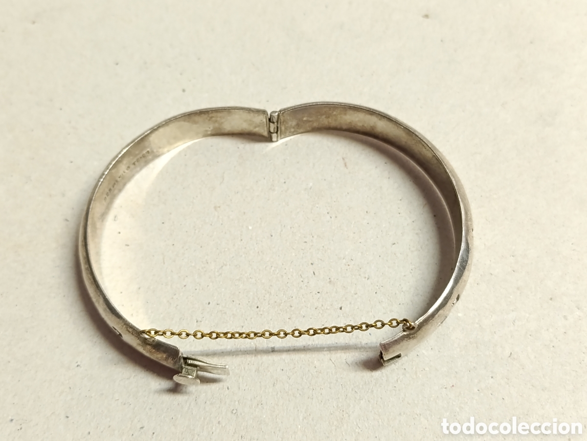 Joyeria: PULSERA DE PLATA, RIGIDA. MARCAS EN EL INTERIOR. CIERRE DE SEGURIDAD - Foto 8