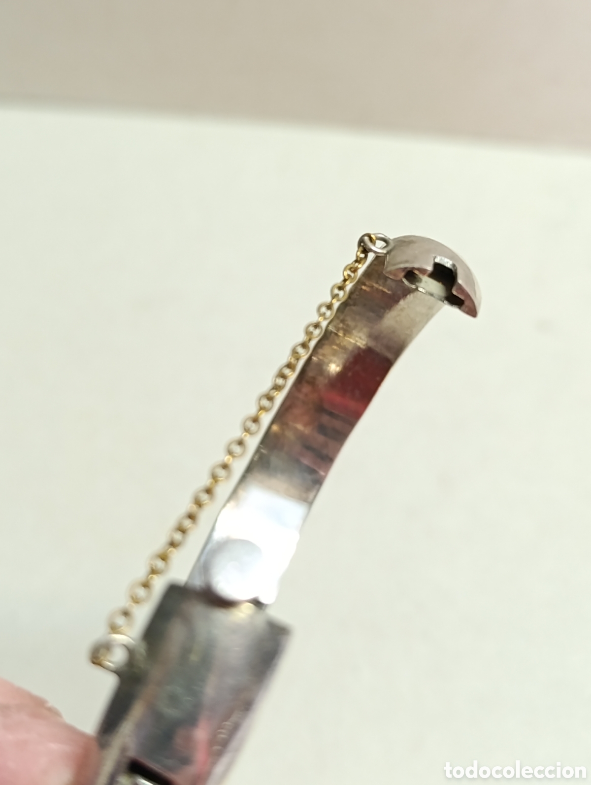 Joyeria: PULSERA DE PLATA, RIGIDA. MARCAS EN EL INTERIOR. CIERRE DE SEGURIDAD - Foto 9