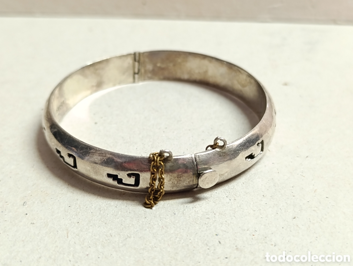 Joyeria: PULSERA DE PLATA, RIGIDA. MARCAS EN EL INTERIOR. CIERRE DE SEGURIDAD - Foto 11