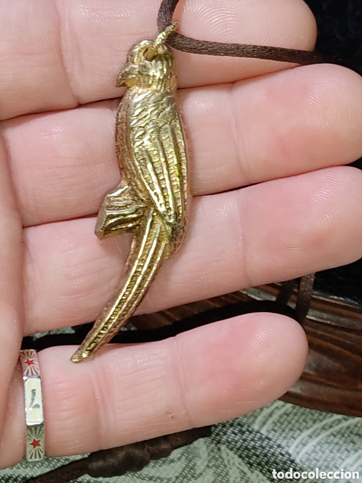 Joyeria: Colgante loro Art Deco de bronce. - Foto 6