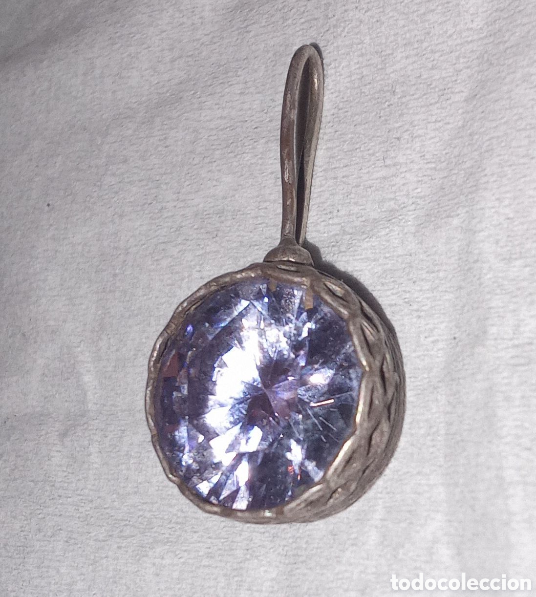 Joyeria: PENDIENTE DE PLATA CON UNA GRAN PIEDRA - Foto 3