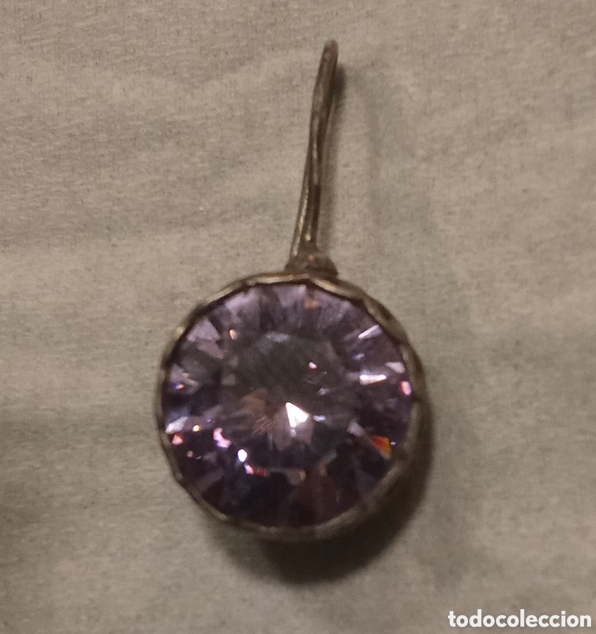 Joyeria: PENDIENTE DE PLATA CON UNA GRAN PIEDRA - Foto 1