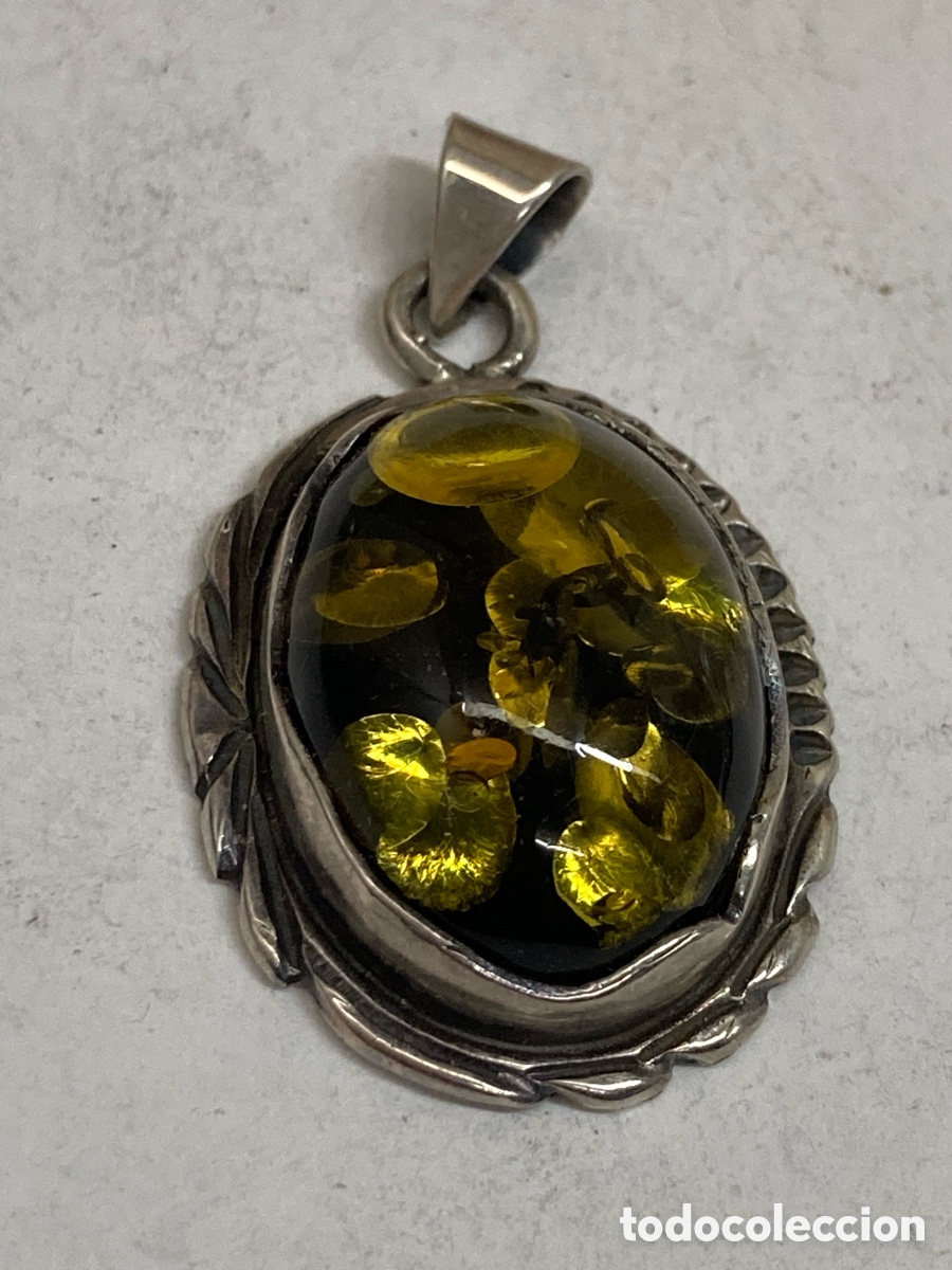 Joyeria: Colgante de plata y Ambar C524 - Foto 1