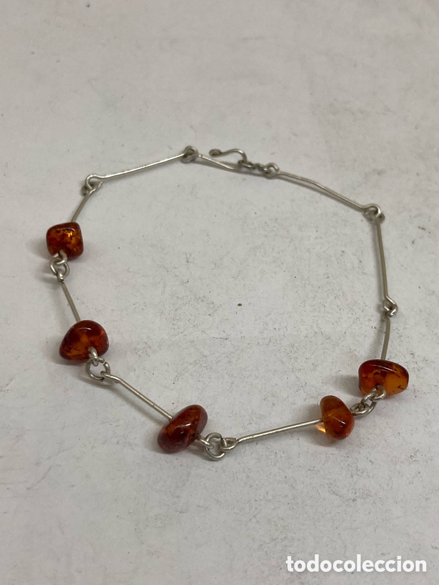 Joyeria: Pulsera de plata y ambar Pul384 - Foto 1