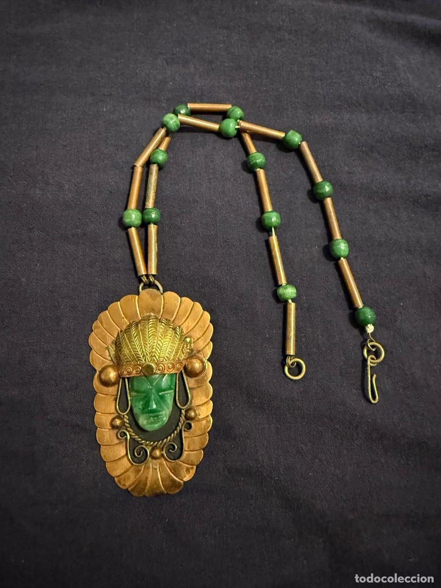 Joyeria: Collar jade Azteca de cobre y piedra de jade - Foto 1