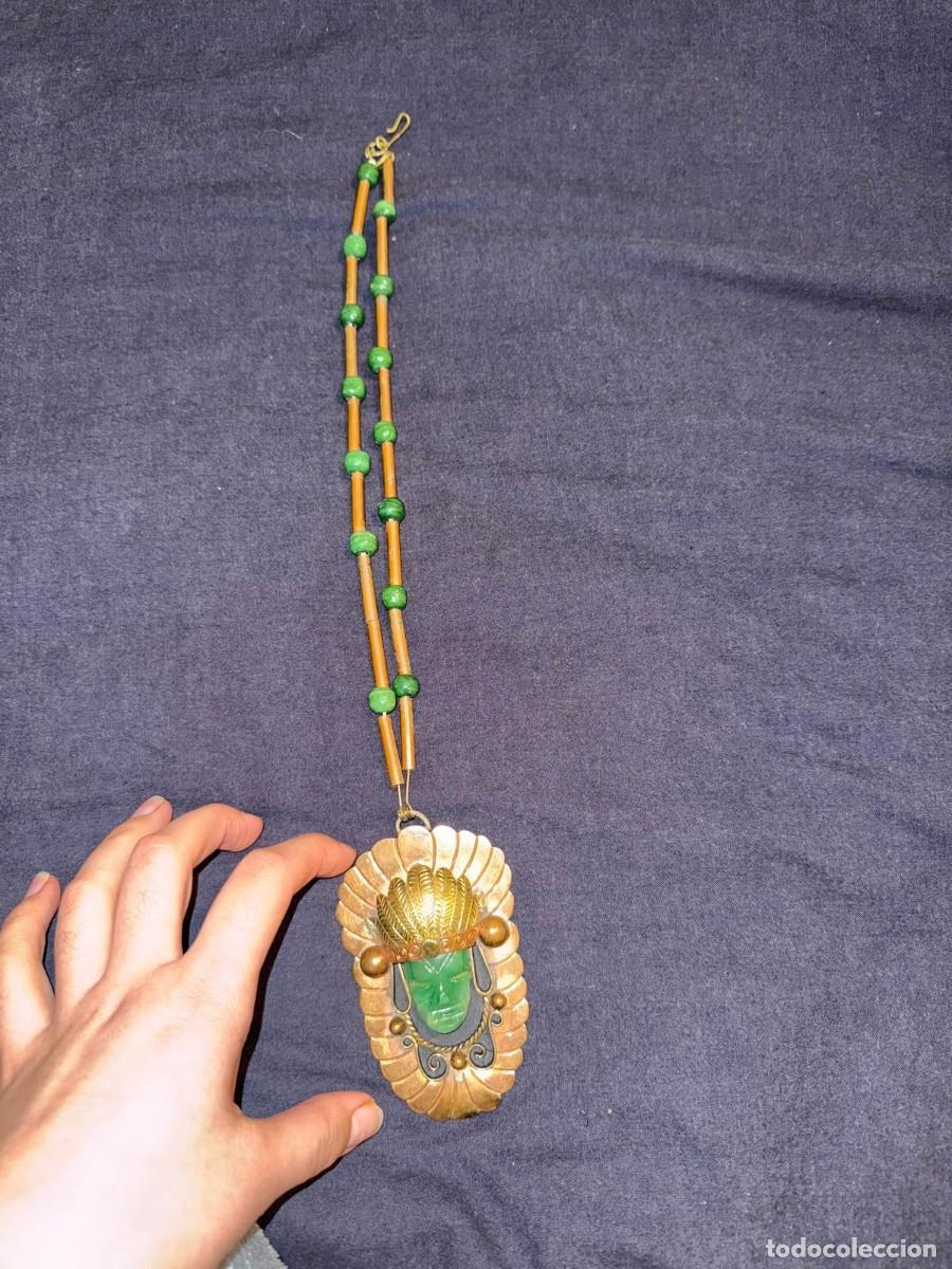 Joyeria: Collar jade Azteca de cobre y piedra de jade - Foto 6