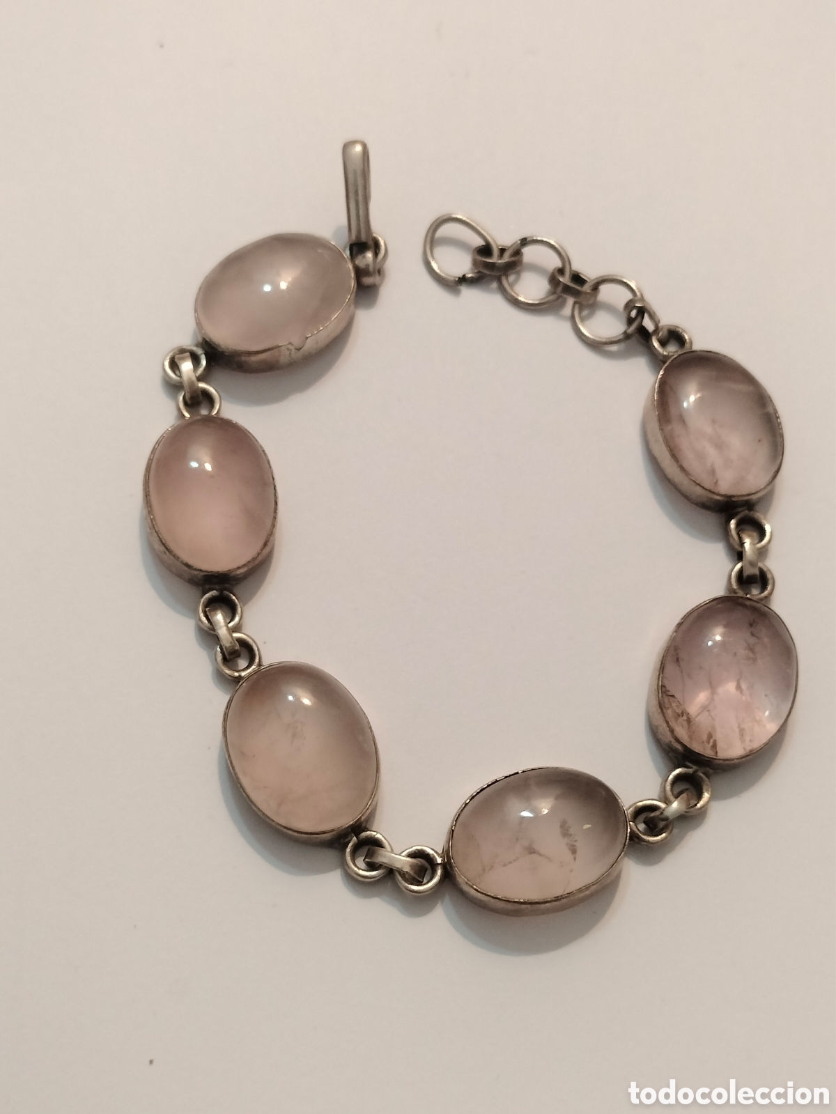 Joyeria: Pulsera de plata y cuarzo rosa - Foto 2