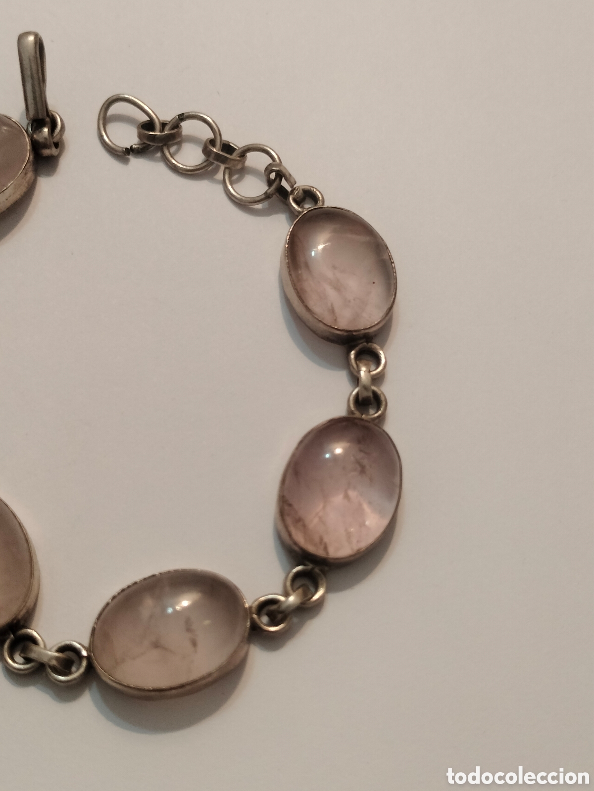 Joyeria: Pulsera de plata y cuarzo rosa - Foto 3