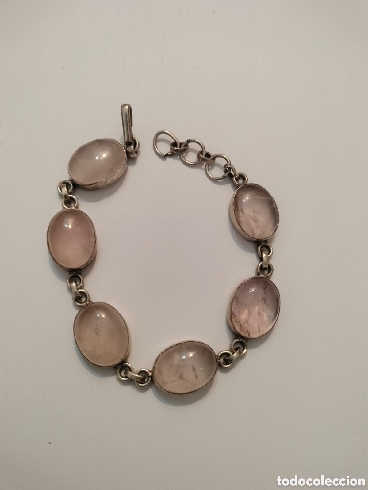 Joyeria: Pulsera de plata y cuarzo rosa - Foto 1