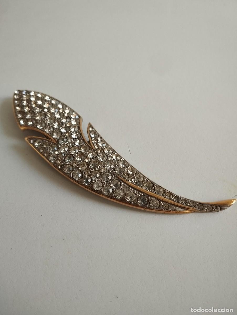 Joyeria: Elegante Broche Vintage en forma de pluma. - Foto 3