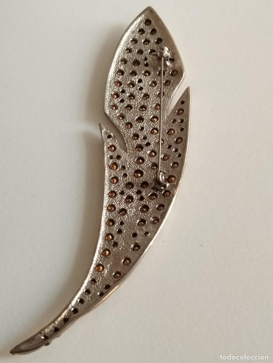 Joyeria: Elegante Broche Vintage en forma de pluma. - Foto 7