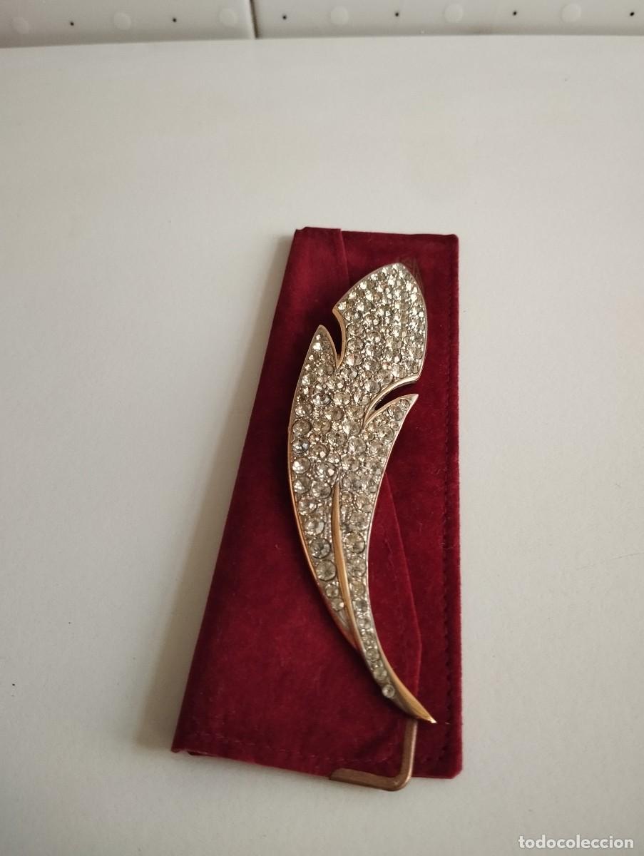 Joyeria: Elegante Broche Vintage en forma de pluma. - Foto 9