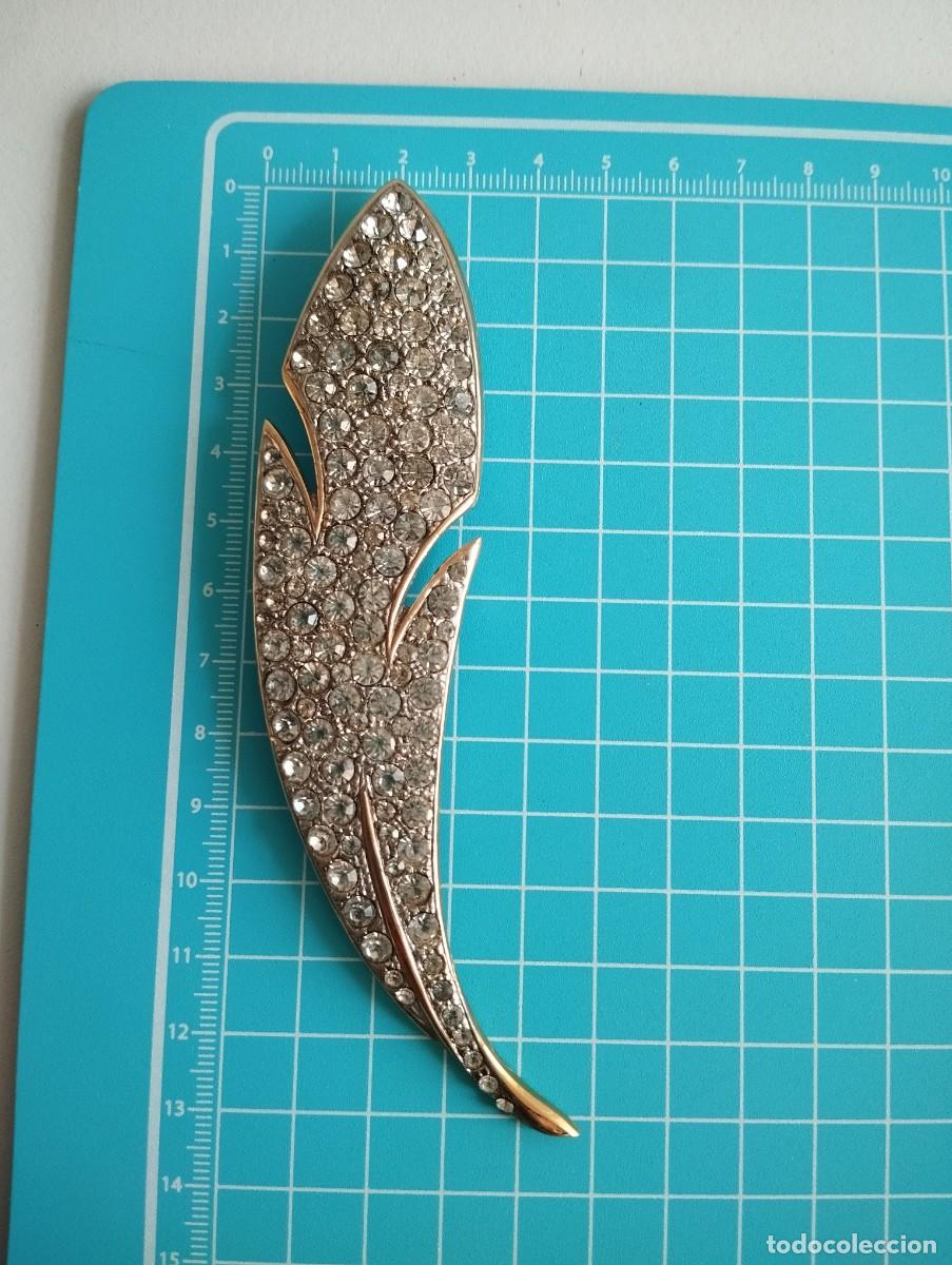 Joyeria: Elegante Broche Vintage en forma de pluma. - Foto 11