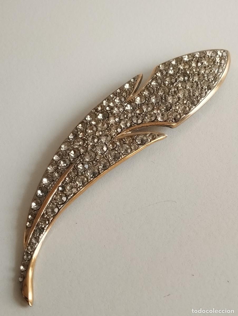 Joyeria: Elegante Broche Vintage en forma de pluma. - Foto 1
